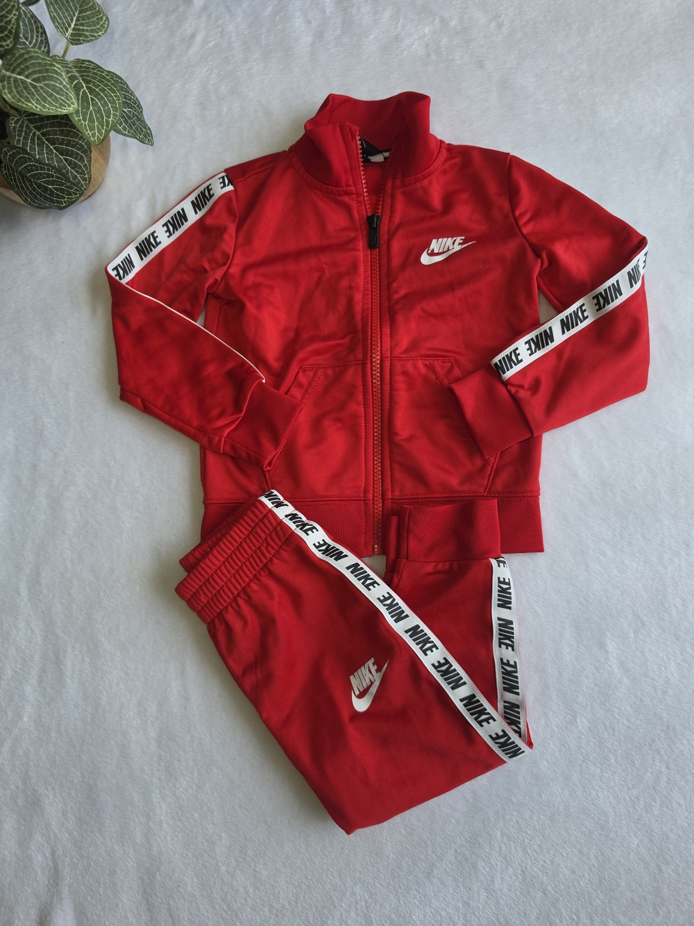 Nike Kids Red Track Jacket & Pants Set